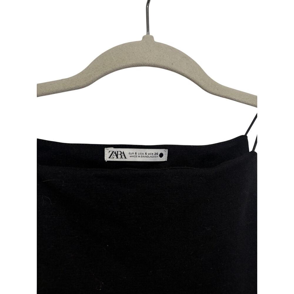 Zara Black Halter Neck Sleeveless Top S - Picture 3 of 6